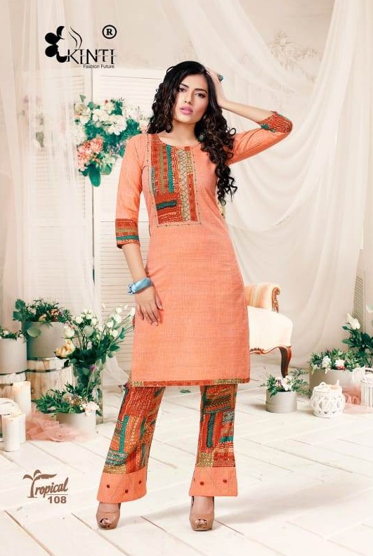 Tropical By Fashion Talk Party Wear Kurti With Pant Collection