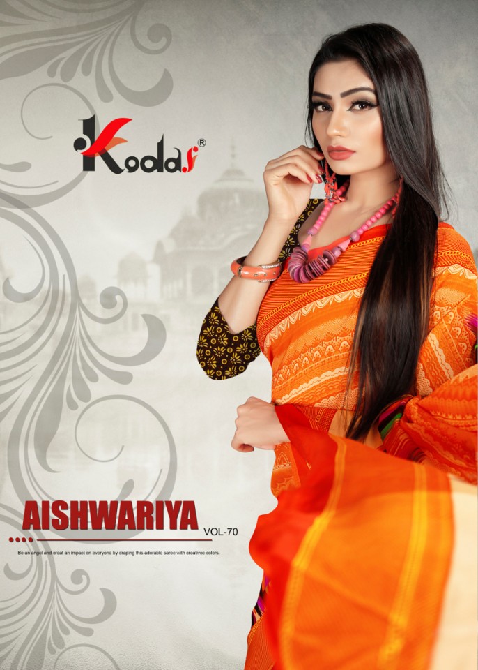 Aishwariya Vol 70 By Kodas Group Causal Wear Sarees Collections.