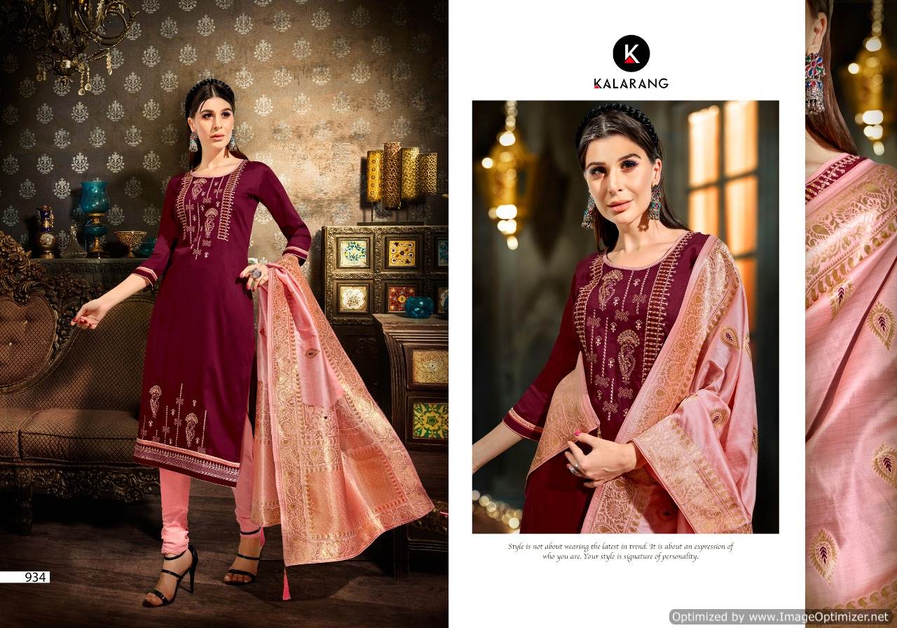 Albela Vol 4 By Kalarang Fashion Designer Dress Materials Catalogue