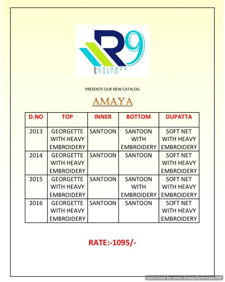 Amaya R9 Pakistani Salwar Suits Catalogue