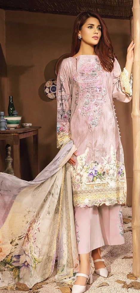Cs Luxury Lawn Karachi Dress Materials Catalogue