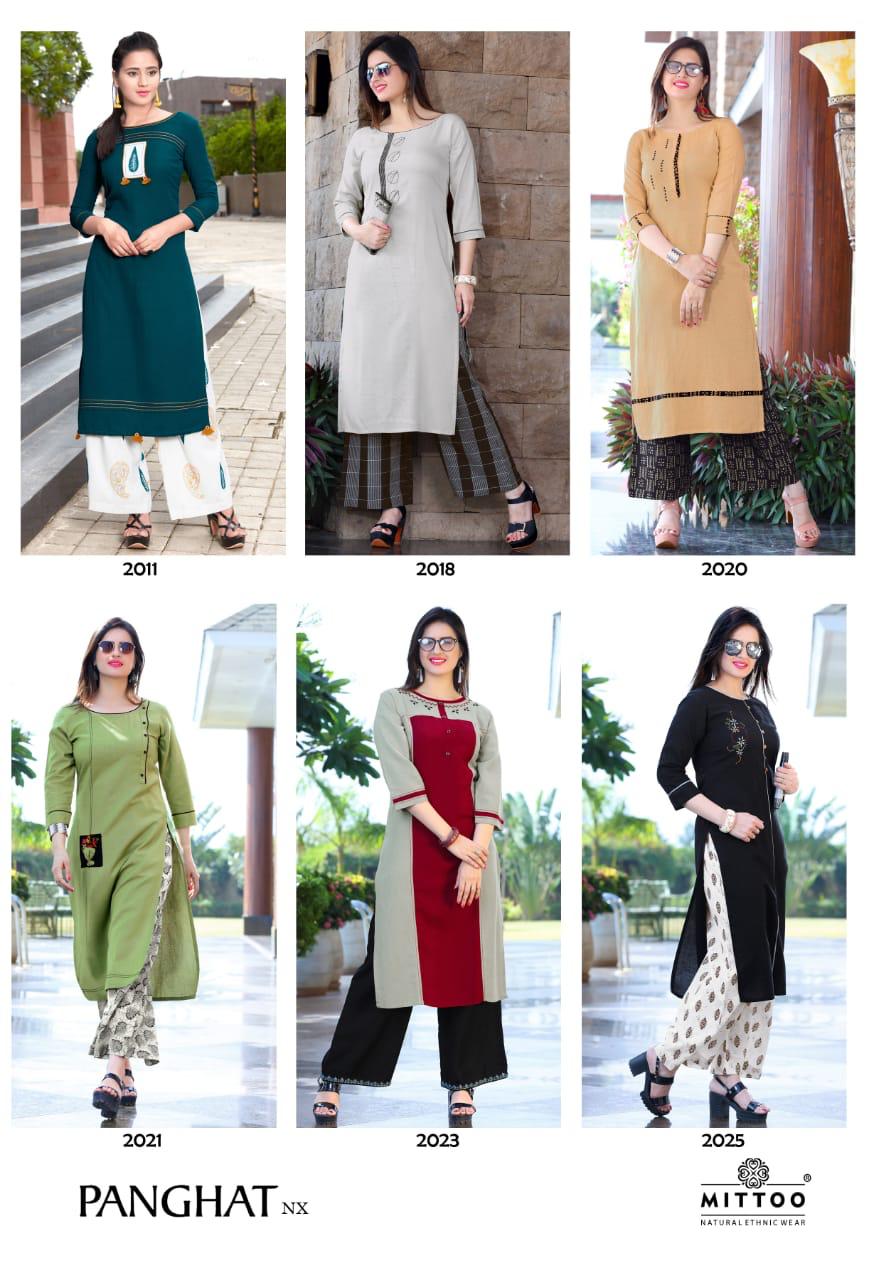 Mittoo Present S Panghat Nx Kurtis With Plazzo