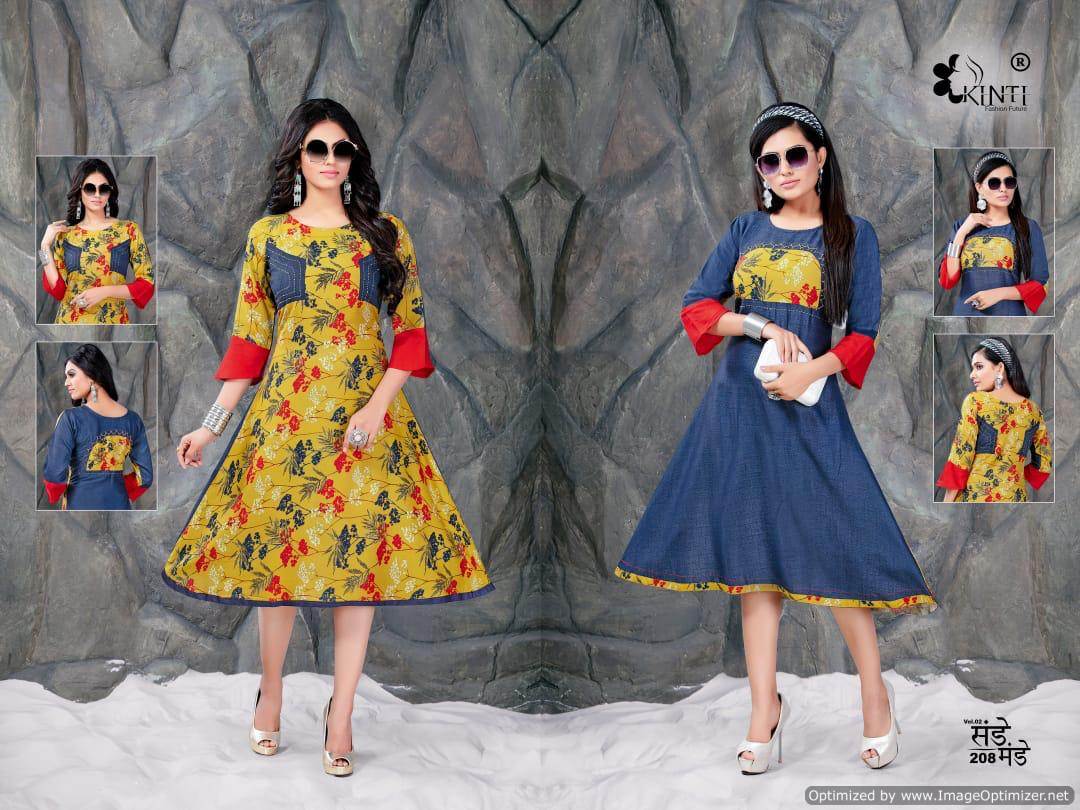 Kinti Fashion By Sunday Monday Printed Anarkali Kurtis Catalogue
