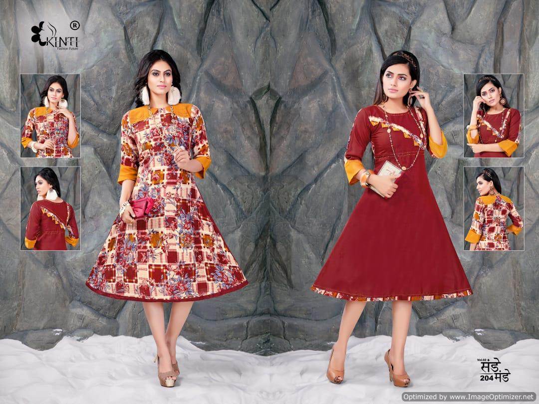 Kinti Fashion By Sunday Monday Printed Anarkali Kurtis Catalogue