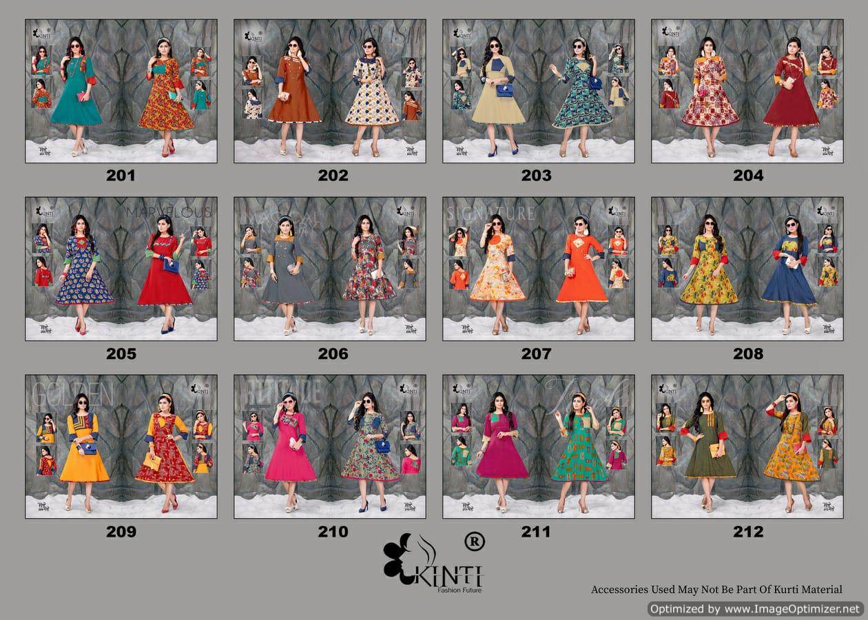 Kinti Fashion By Sunday Monday Printed Anarkali Kurtis Catalogue