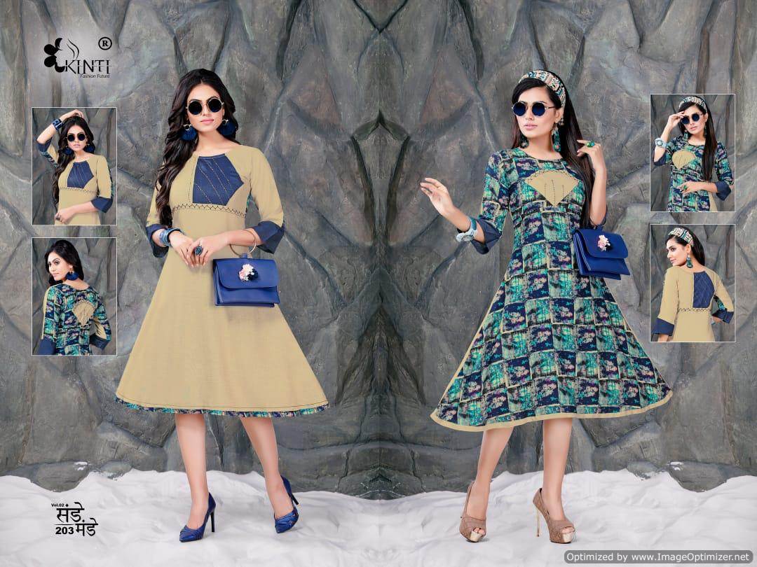 Kinti Fashion By Sunday Monday Printed Anarkali Kurtis Catalogue