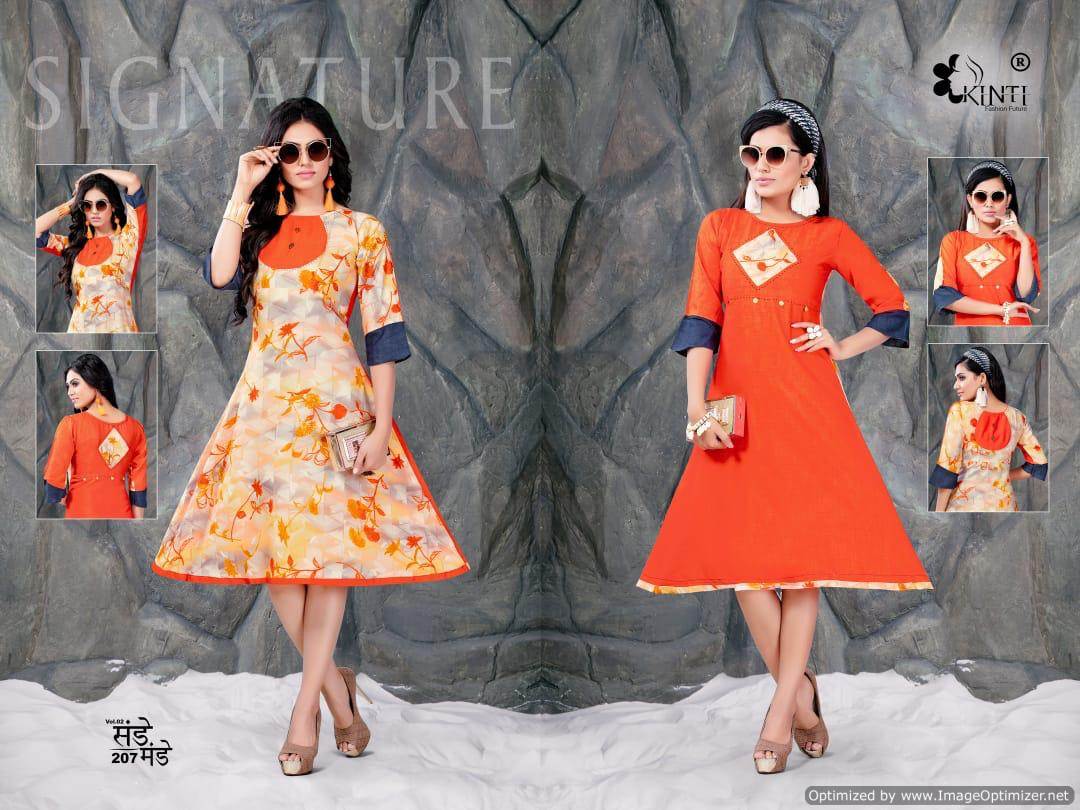 Kinti Fashion By Sunday Monday Printed Anarkali Kurtis Catalogue