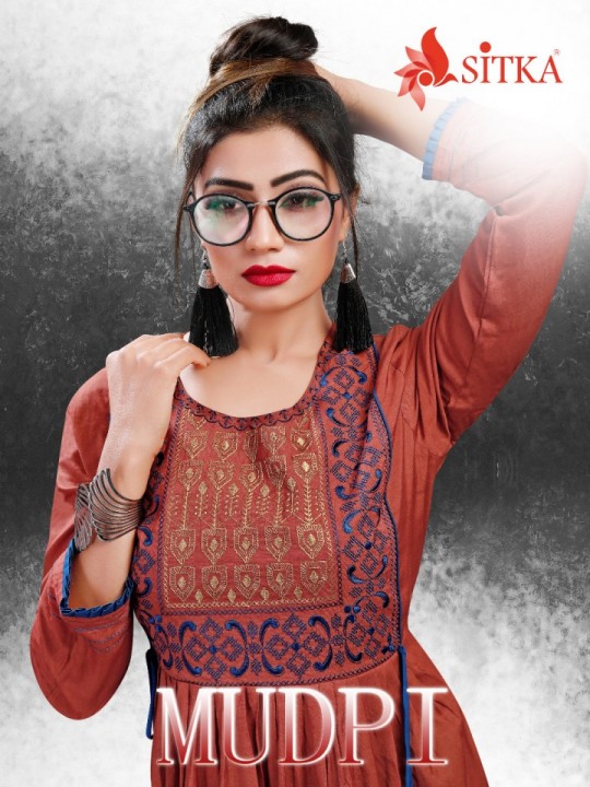 Mudpi Sitka Designer Long Kurti Catalogue