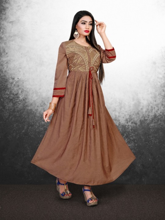Mudpi Sitka Designer Long Kurti Catalogue