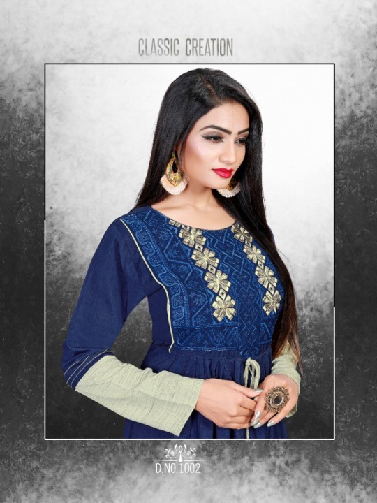 Mudpi Sitka Designer Long Kurti Catalogue