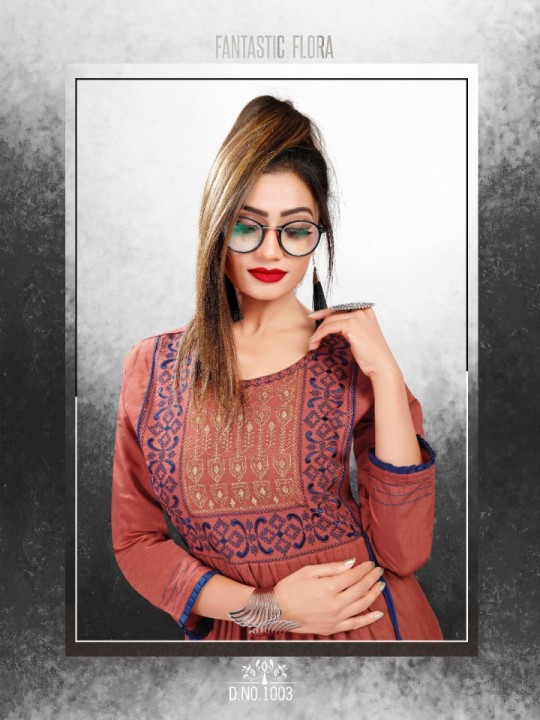 Mudpi Sitka Designer Long Kurti Catalogue