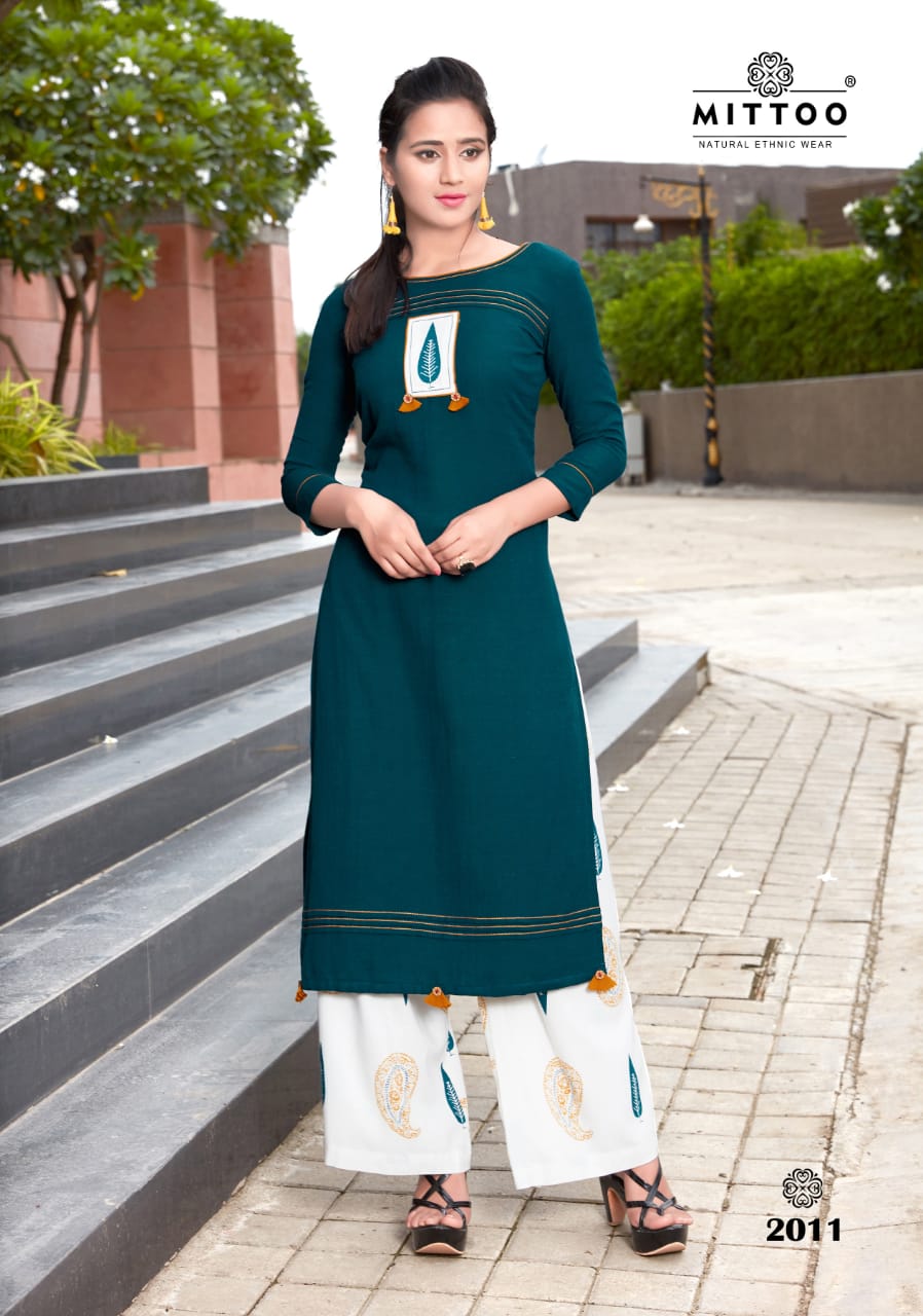 Panghat Nx By Mittoo Printed Kurti With Plazzo Catalogue