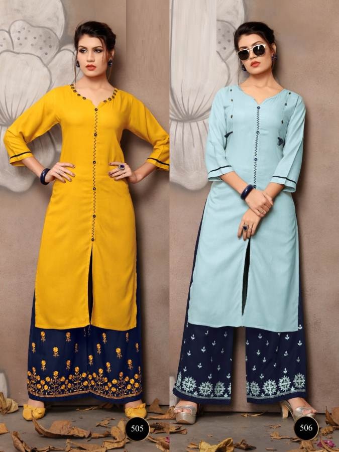 Plazzo House Vol 5 Designer Kurti With Plazzo Catalogue