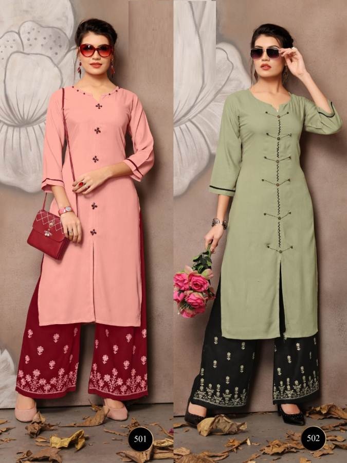 Plazzo House Vol 5 Designer Kurti With Plazzo Catalogue