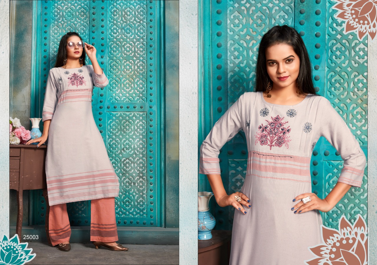 Plazzo World Catalogue By Art Ridh Kurtis With Plazzo Wholesale Rate