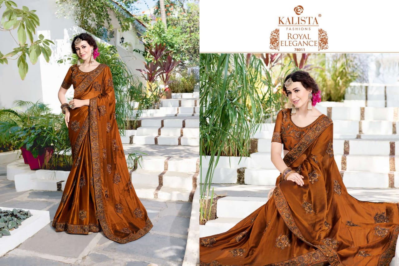Rock N Roll By Kalista Fashion Embroidery Work Sarees Collection.