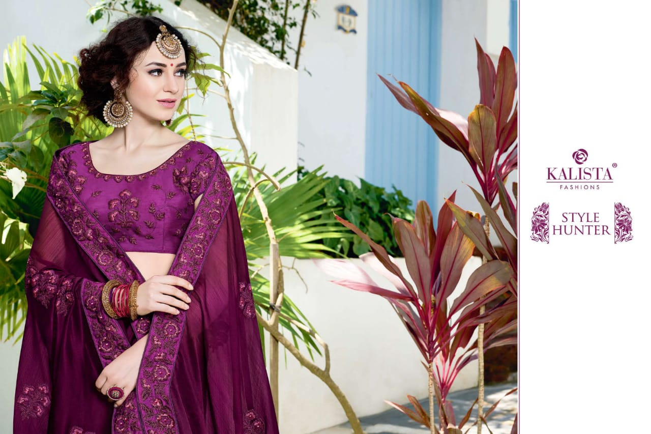 Rock N Roll By Kalista Fashion Embroidery Work Sarees Collection.