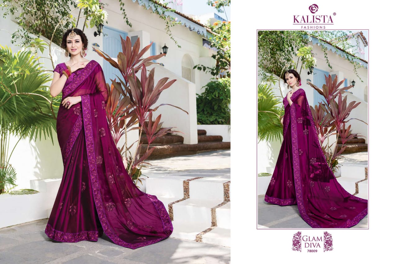 Rock N Roll By Kalista Fashion Embroidery Work Sarees Collection.