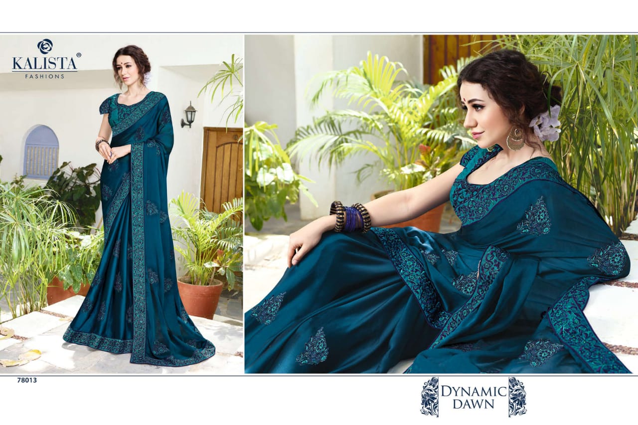 Rock N Roll By Kalista Fashion Embroidery Work Sarees Collection.