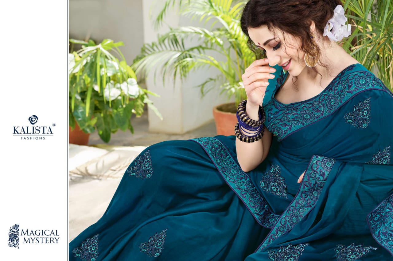 Rock N Roll By Kalista Fashion Embroidery Work Sarees Collection.