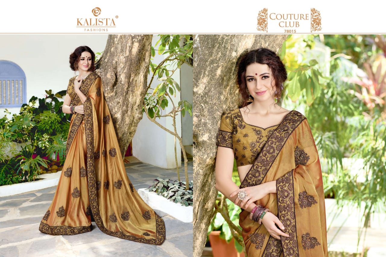 Rock N Roll By Kalista Fashion Embroidery Work Sarees Collection.