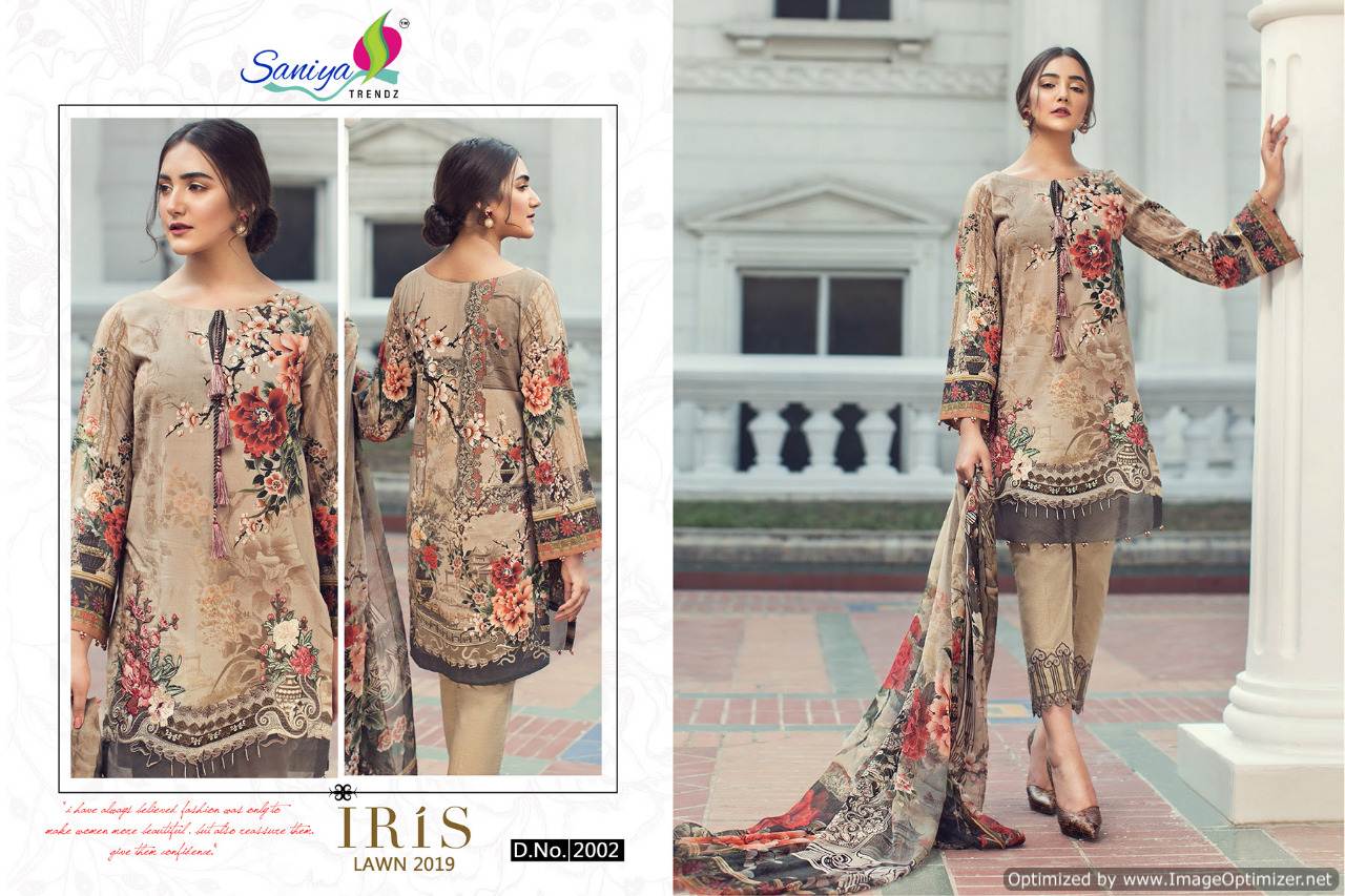 Iris Lawn 2019 Saaniya Pakistani Salwar Suits Catalogue