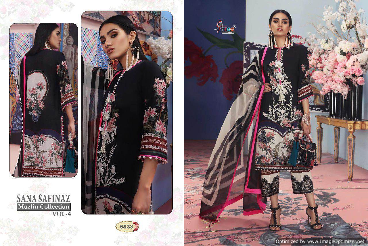 Sana Safinaz Muzlin Collection Vol 4 By Shree Fabs Salwar Kameez Catalogue