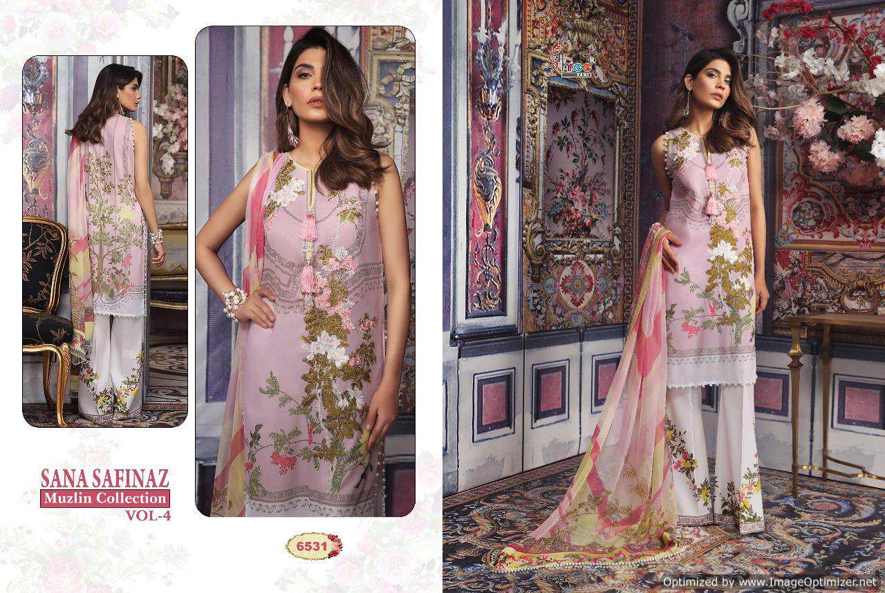 Sana Safinaz Muzlin Collection Vol 4 By Shree Fabs Salwar Kameez Catalogue
