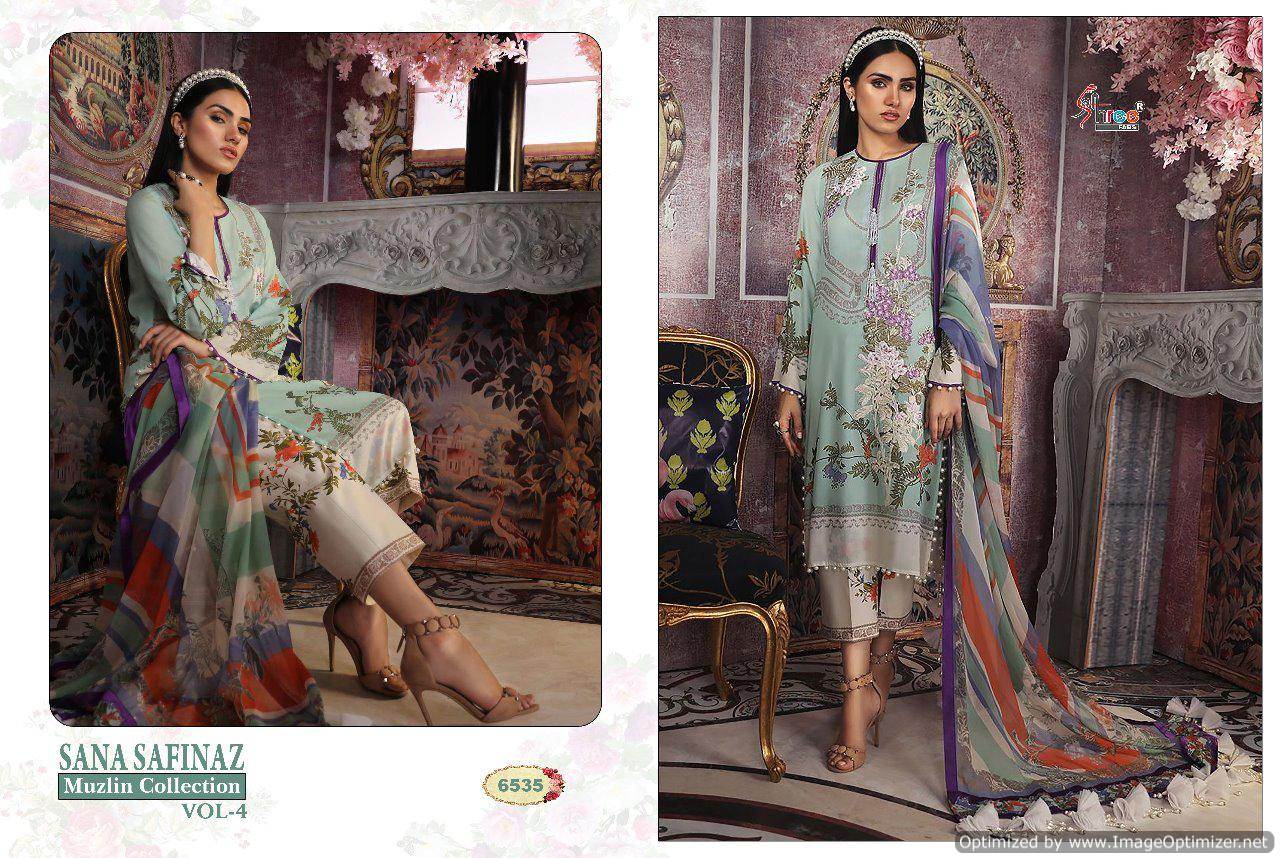 Sana Safinaz Muzlin Collection Vol 4 By Shree Fabs Salwar Kameez Catalogue