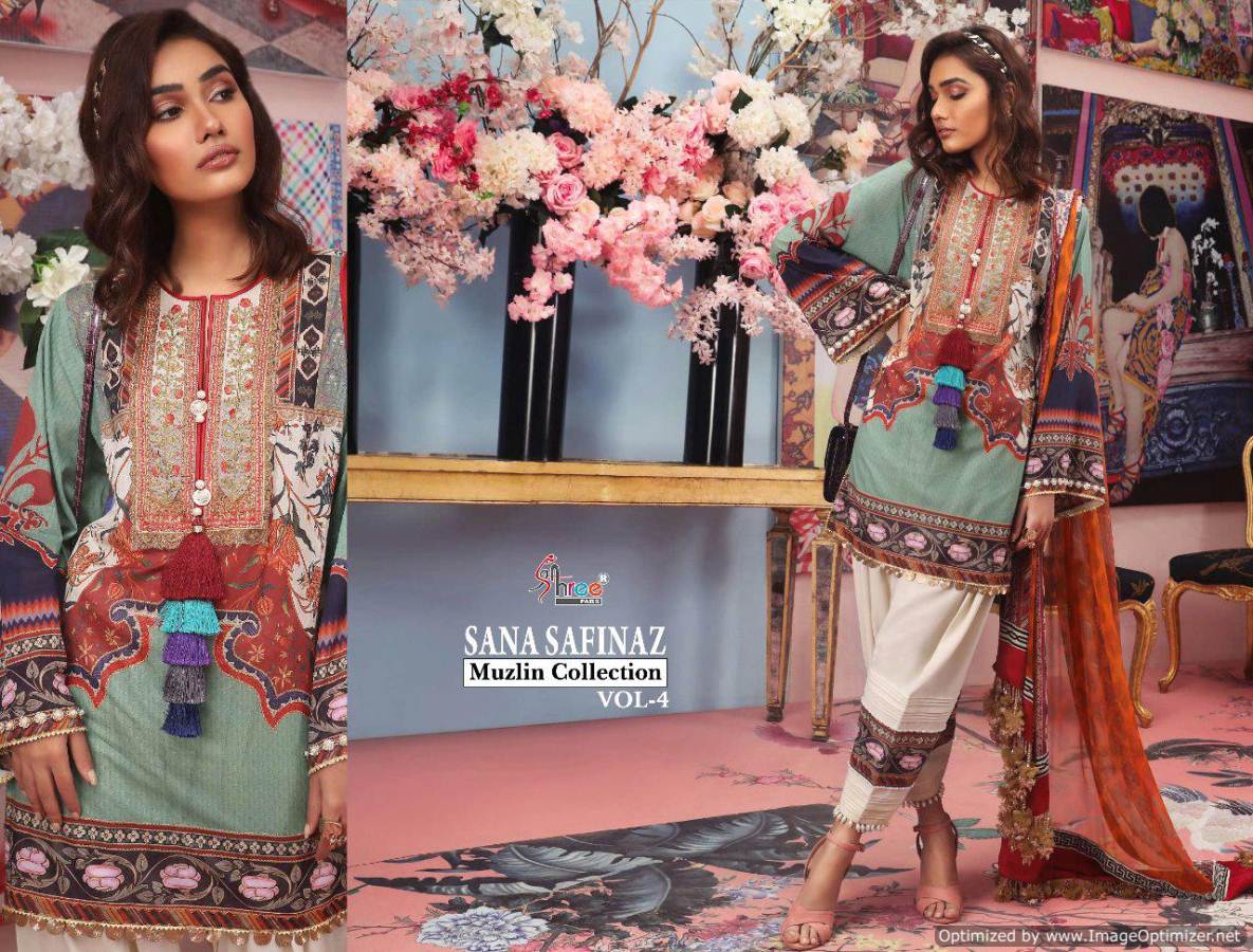 Sana Safinaz Muzlin Collection Vol 4 By Shree Fabs Salwar Kameez Catalogue