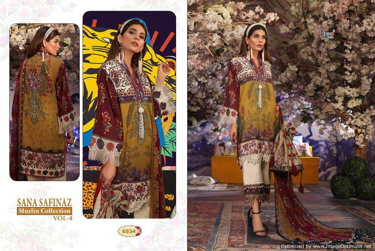 Sana Safinaz Muzlin Collection Vol 4 By Shree Fabs Salwar Kameez Catalogue