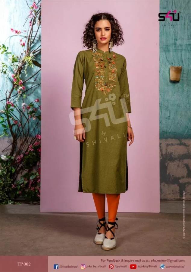 Tropical Ankel S4u  By Shivali Designer Kurtis Catalogue