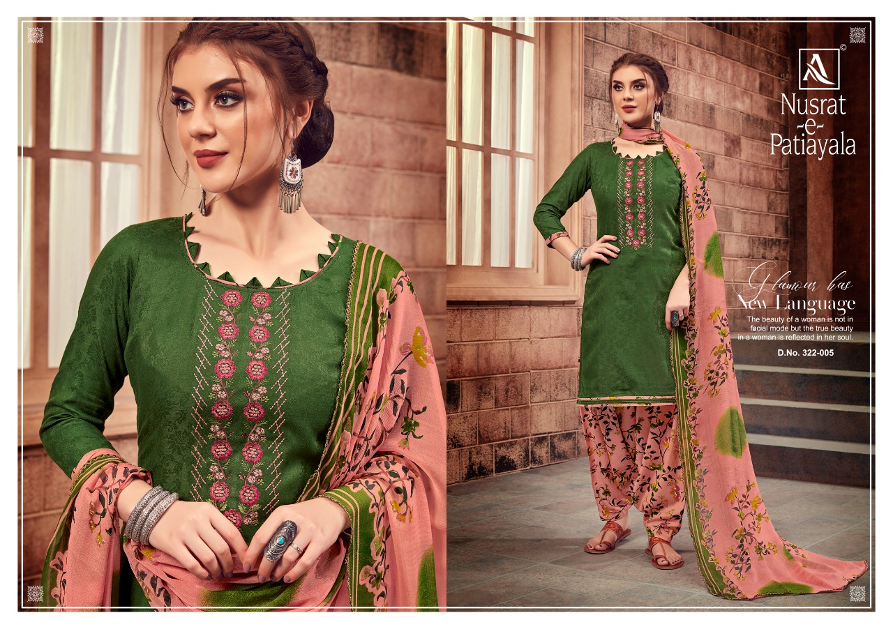 Nusrat E Patiyala Alok Suit Designer Dress Materials Catalogue