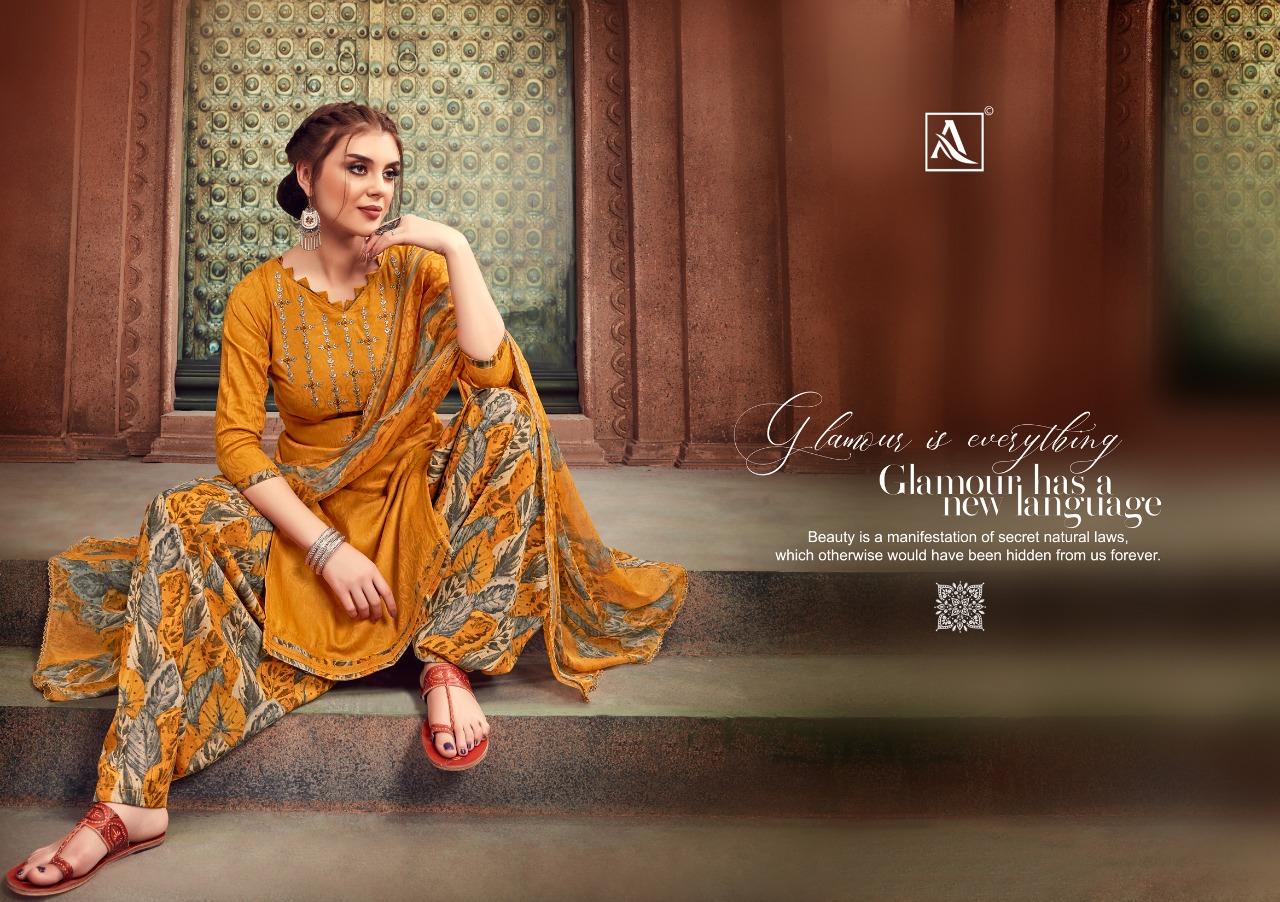 Nusrat E Patiyala Alok Suit Designer Dress Materials Catalogue