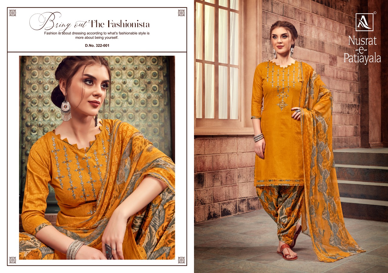 Nusrat E Patiyala Alok Suit Designer Dress Materials Catalogue