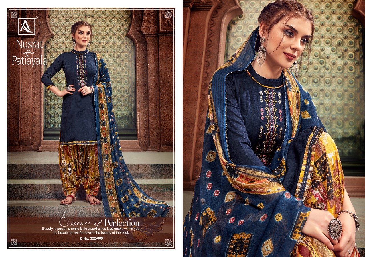 Nusrat E Patiyala Alok Suit Designer Dress Materials Catalogue