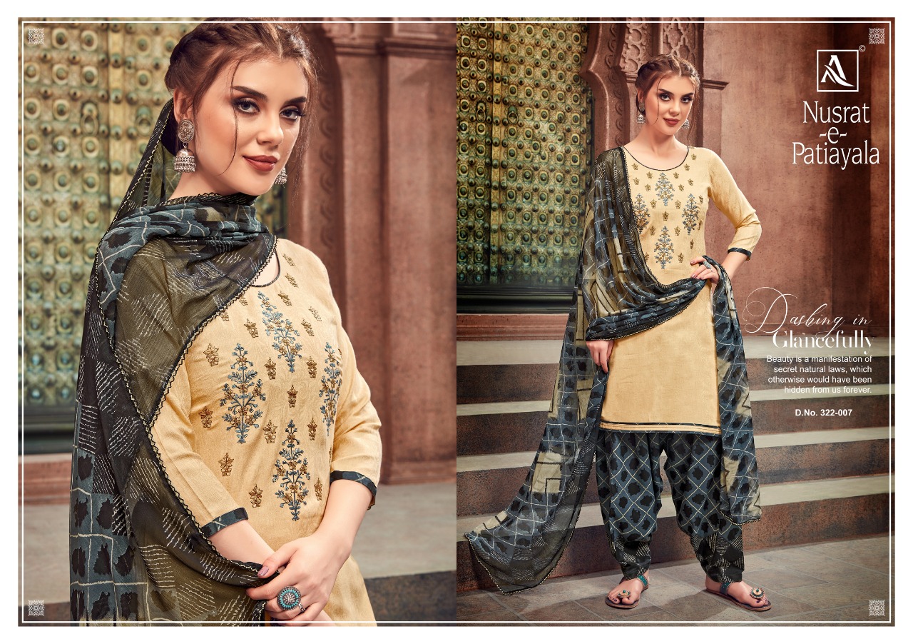 Nusrat E Patiyala Alok Suit Designer Dress Materials Catalogue