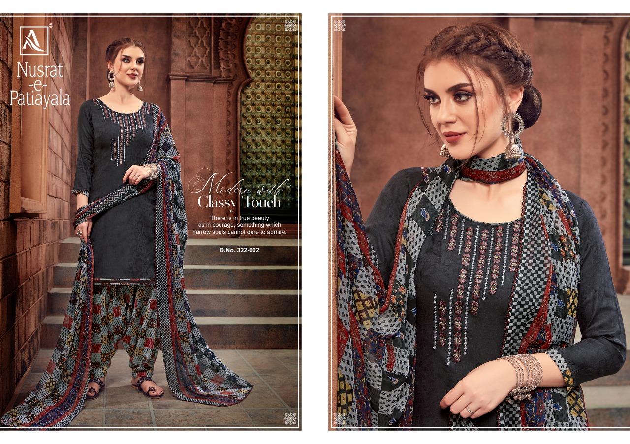 Nusrat E Patiyala Alok Suit Designer Dress Materials Catalogue