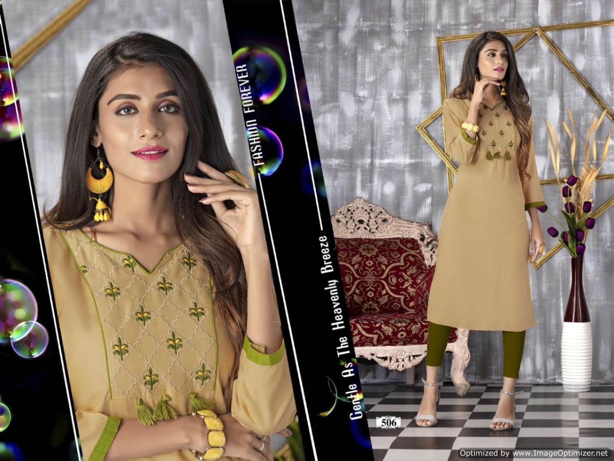 Avani By Trendy Fashion Rayon Causal Wear Kurtis Catalogue