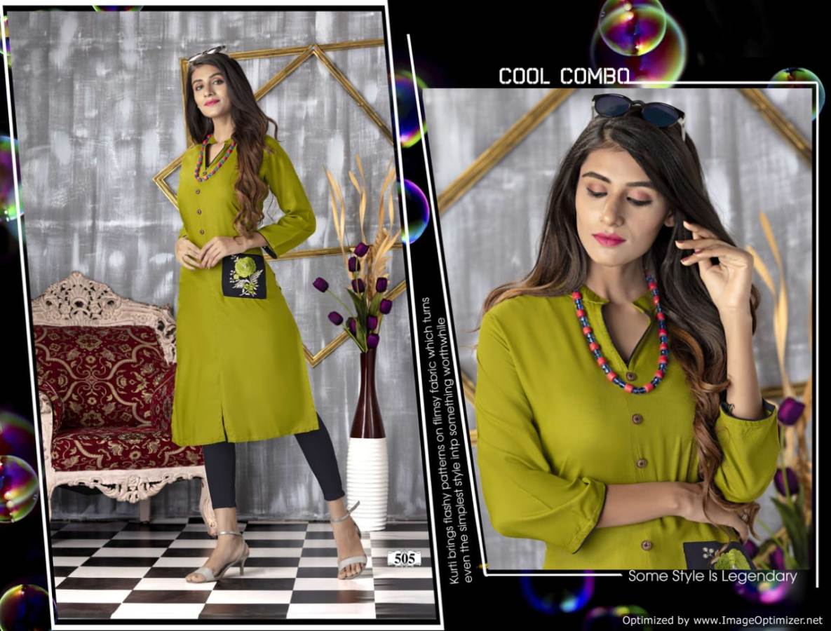 Avani By Trendy Fashion Rayon Causal Wear Kurtis Catalogue