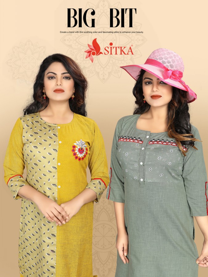 Big Bit By Sitka Fashion Designer Kurtis Collection