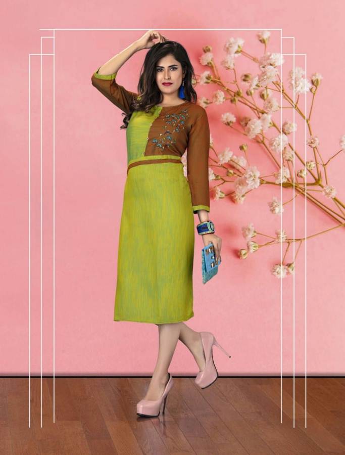 D Rangrasiya Rayon Designer Kurtis Catalogue