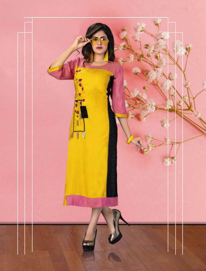 D Rangrasiya Rayon Designer Kurtis Catalogue
