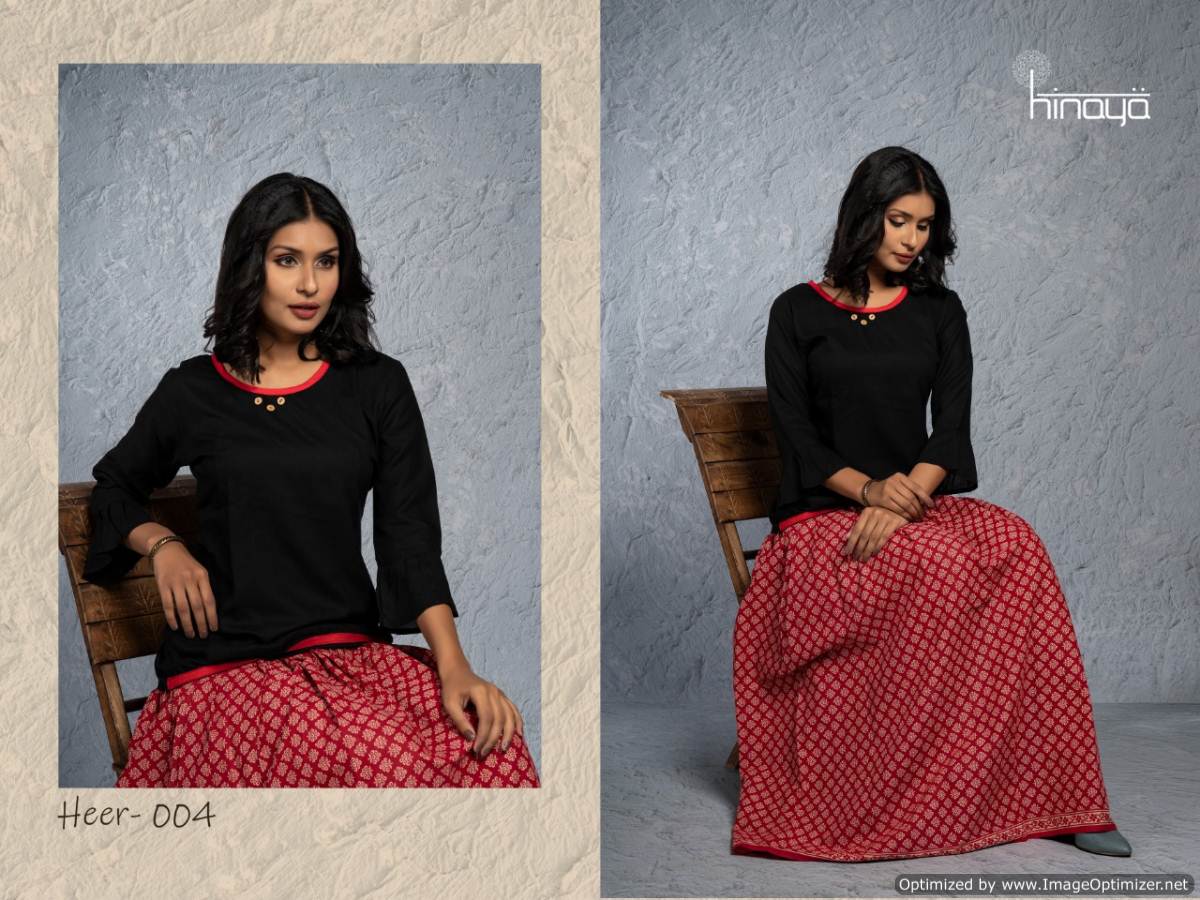 Heer Vol 5 Hinaya Printed Kurti With Plazzo Catalogue