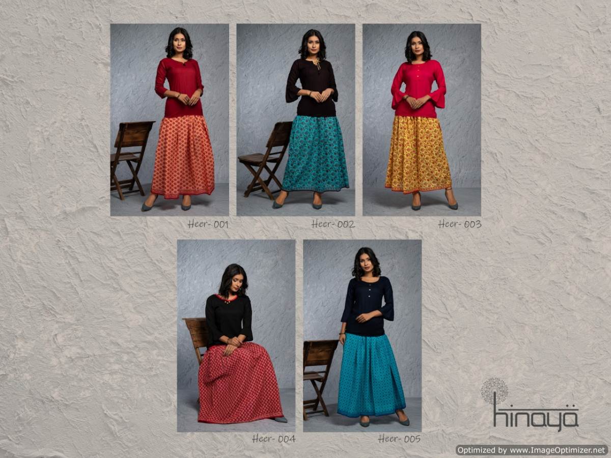 Heer Vol 5 Hinaya Printed Kurti With Plazzo Catalogue