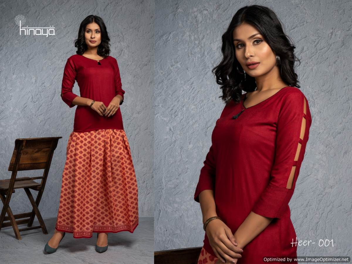 Heer Vol 5 Hinaya Printed Kurti With Plazzo Catalogue