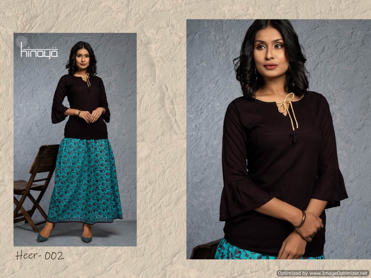 Heer Vol 5 Hinaya Printed Kurti With Plazzo Catalogue