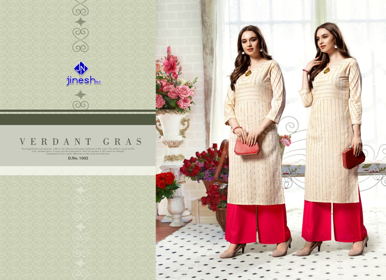 Plazo Lady By Jinesh Nx Causal Wear Kurti Palazzo Catalogue