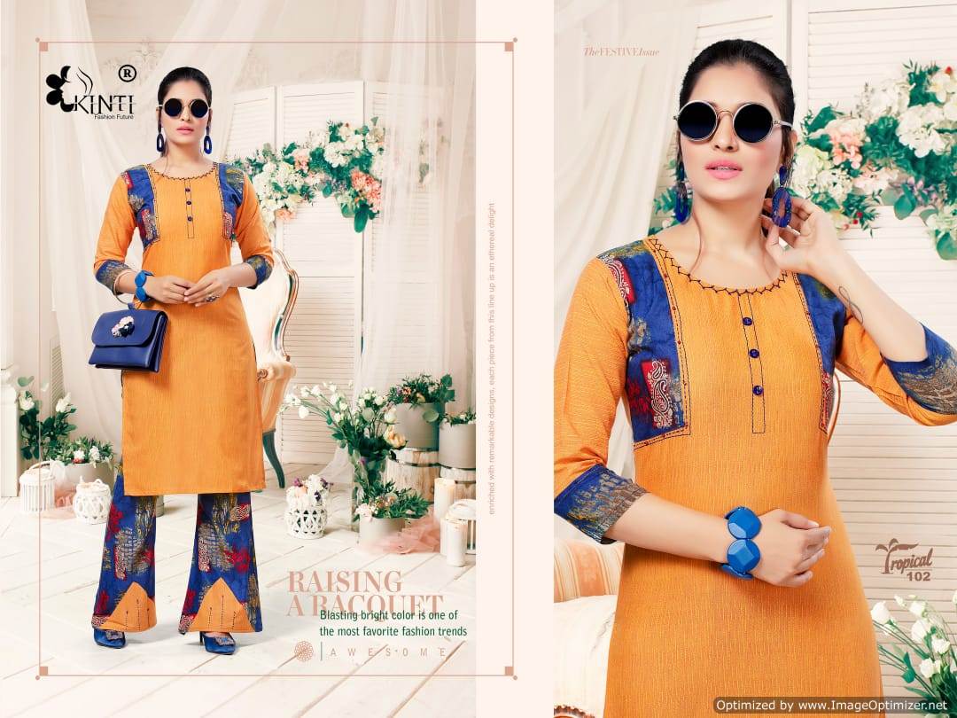Tropical By Fashion Talk Party Wear Kurti With Pant Collection