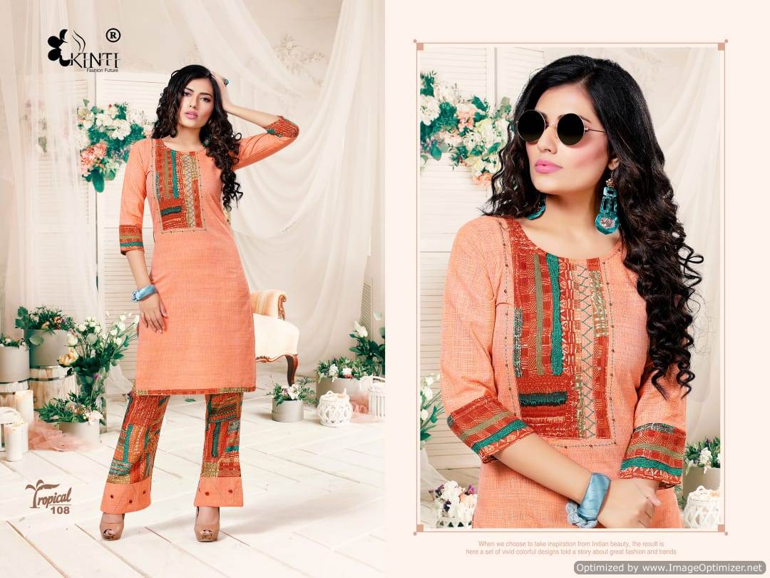 Tropical By Fashion Talk Party Wear Kurti With Pant Collection